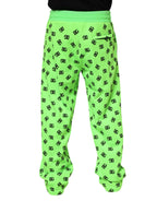 Green Logo Print Jogger Men Sweatpants Pants