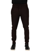 Brown Cashmere Men Jogger Sweatpants Pants
