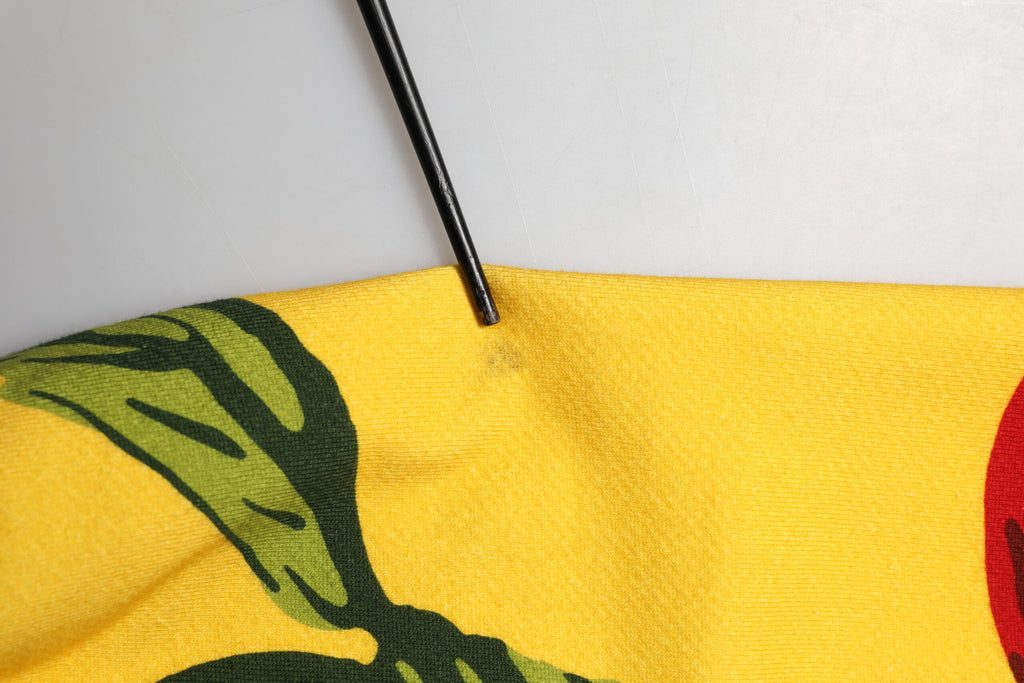 Yellow Cherry Print Jogger Sweatpants Pants