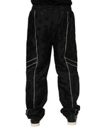 Black Cotton Straight Jogger Sweatpants Pants