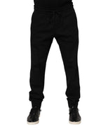 Black Cotton Men Jogger Sweatpants Pants