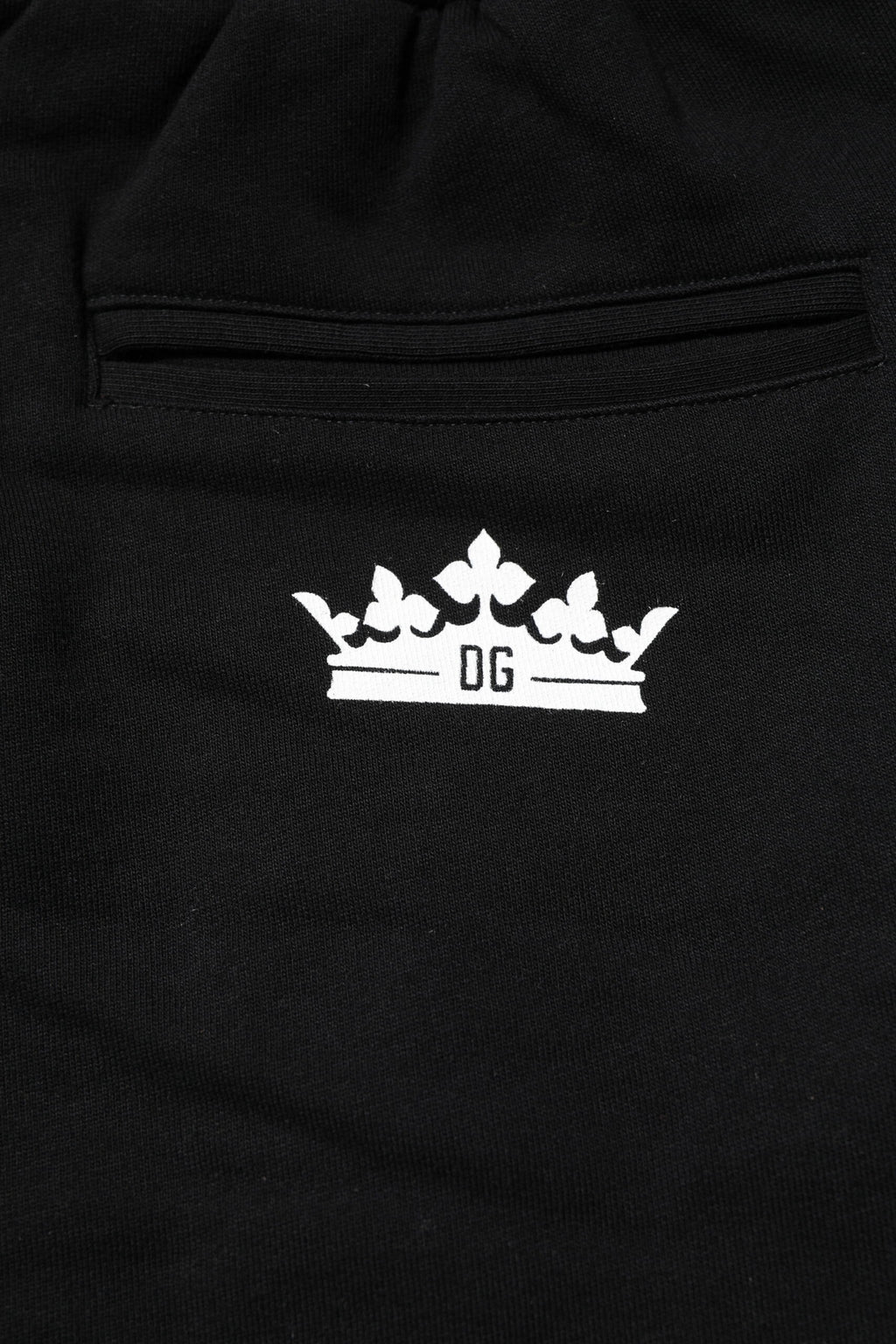 Black Cotton Crown Jogger Sweatpants Pants