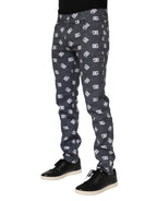 Dark Gray Logo Cotton Skinny Slim Denim Jeans