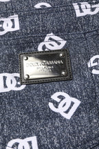 Dark Gray Logo Cotton Skinny Slim Denim Jeans