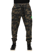 Brown Camouflage Cotton Men Jogger Pants