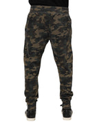 Brown Camouflage Cotton Men Jogger Pants