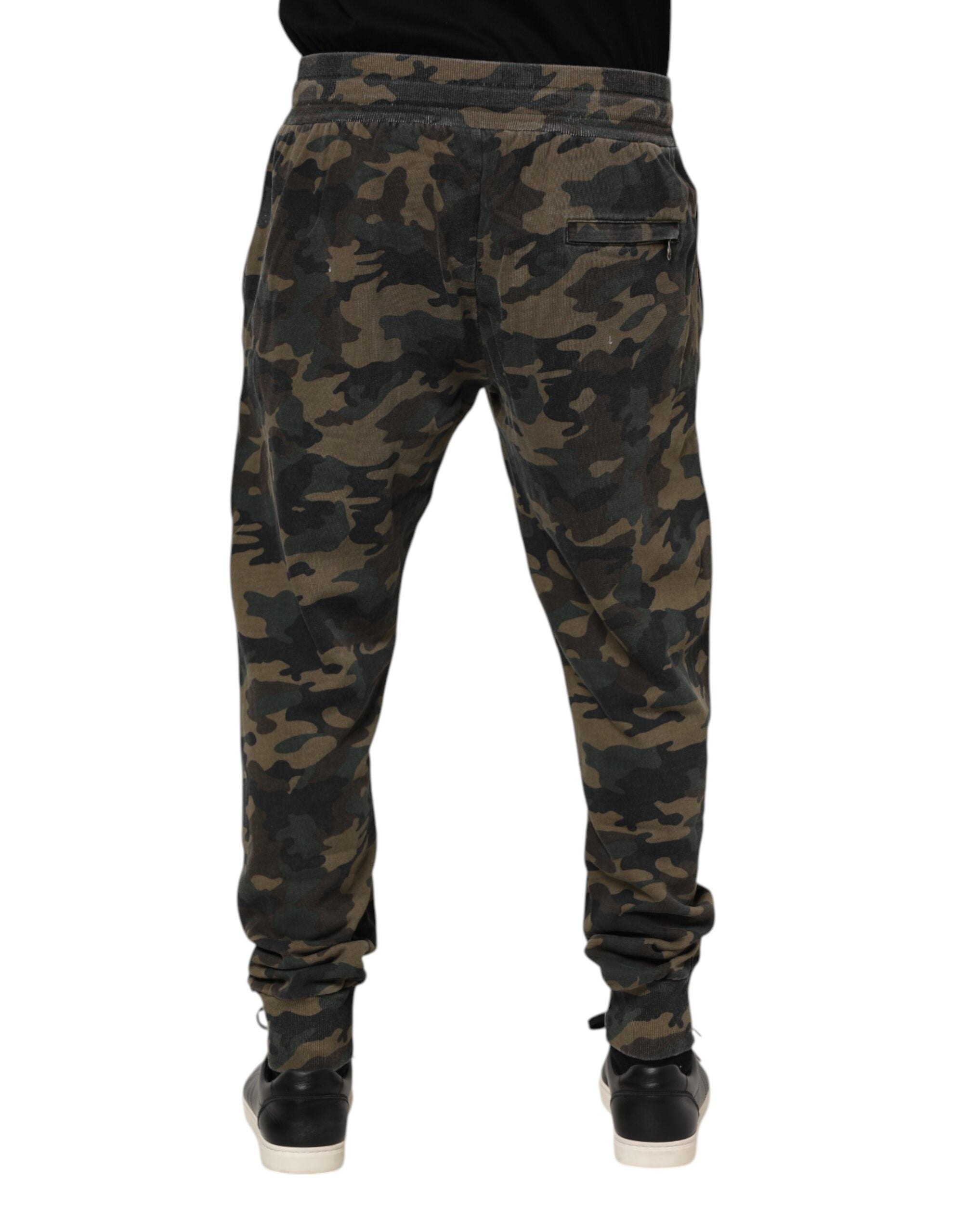 Brown Camouflage Cotton Men Jogger Pants