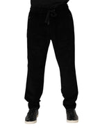 Black Cotton Men Jogger Sweatpants Pants