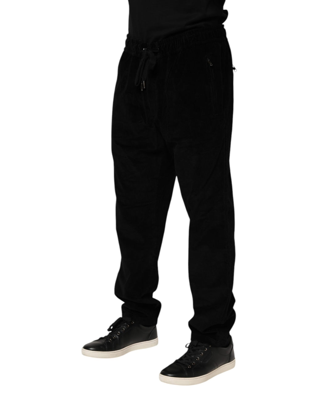 Black Cotton Men Jogger Sweatpants Pants