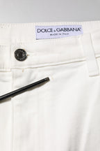 White Cotton Loose Men Denim Jeans