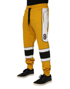 Yellow Cotton Logo Jogger Sweatpants Pants