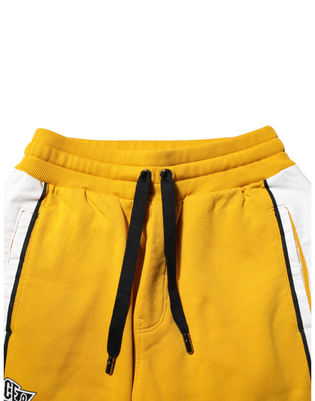 Yellow Cotton Logo Jogger Sweatpants Pants