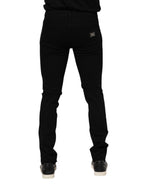 Dark Blue Cotton Logo Plaque GOLD Denim Jeans