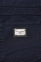 Black Cotton Tapered Denim Jeans