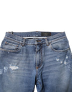 Blue Cotton Logo Plaque COMFORT Denim Jeans