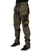 Brown Cotton Camouflage Cargo Pants
