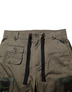 Brown Cotton Camouflage Cargo Pants