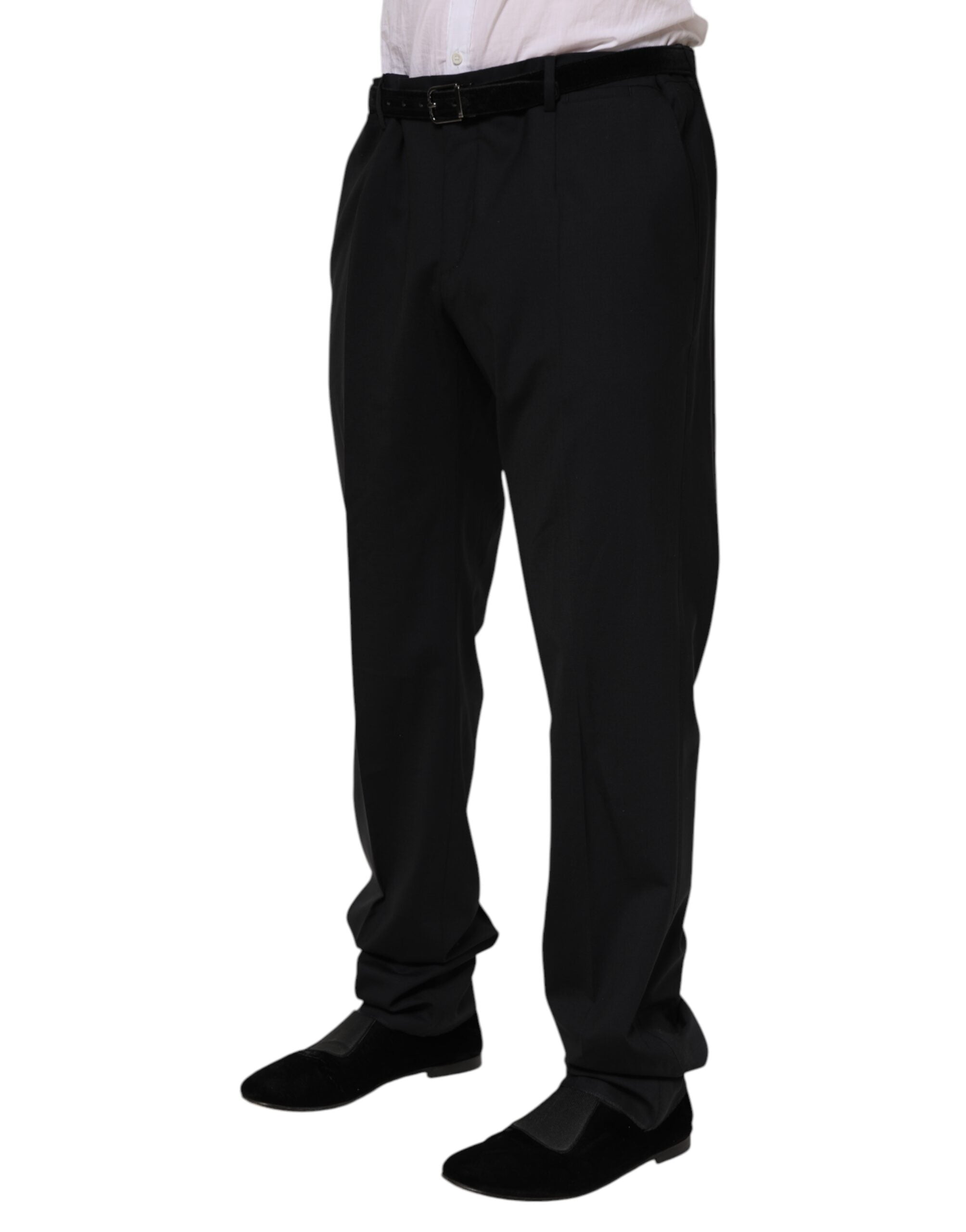 Black Wool Formal Dress Pants