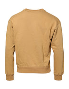 Mustard Cotton DG Embossed Pullover Sweater