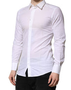 White Cotton GOLD Dress Formal Shirt