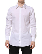 White Cotton GOLD Dress Formal Shirt