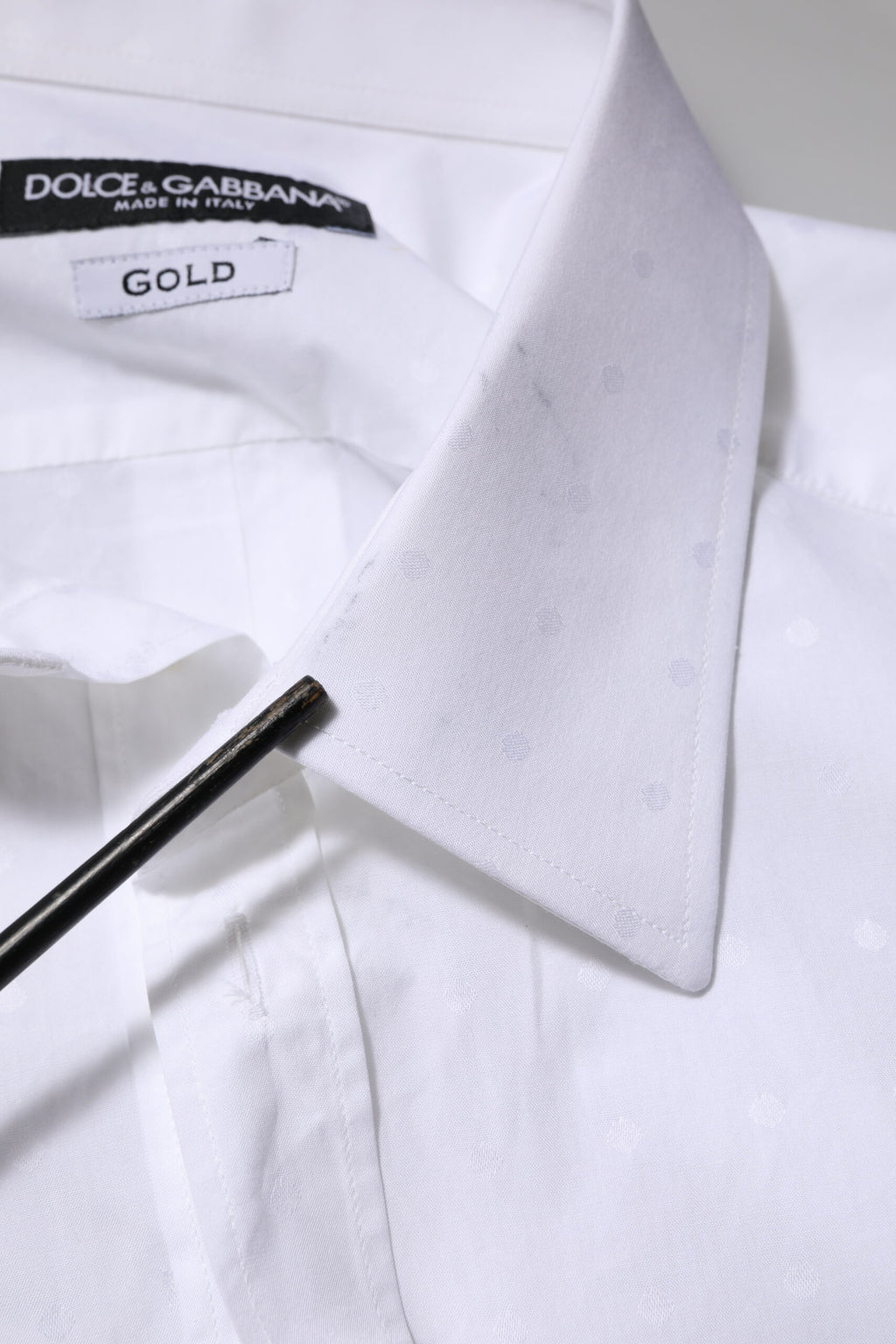 White Cotton GOLD Dress Formal Shirt