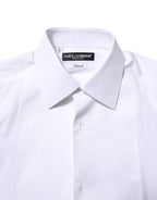 White Bib Cotton Poplin GOLD Formal Shirt