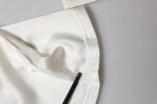 Ivory Silk Tapered High Waist Pants