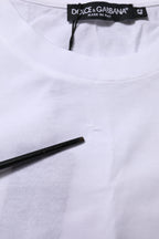 White Cotton Round Neck Short Sleeves T-shirt