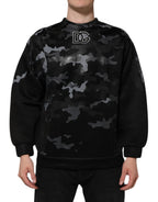 Black Camouflage Pullover Sweatshirt Sweater