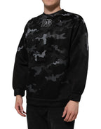 Black Camouflage Pullover Sweatshirt Sweater