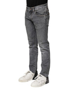 Gray Cotton Skinny Denim Trouser Jeans
