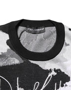 Multicolor Silk Camouflage Pullover Sweater