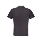 Black Cotton Men Polo