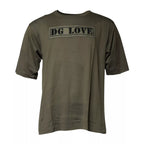 Army Green DG Love Cotton Crew Neck T-shirt
