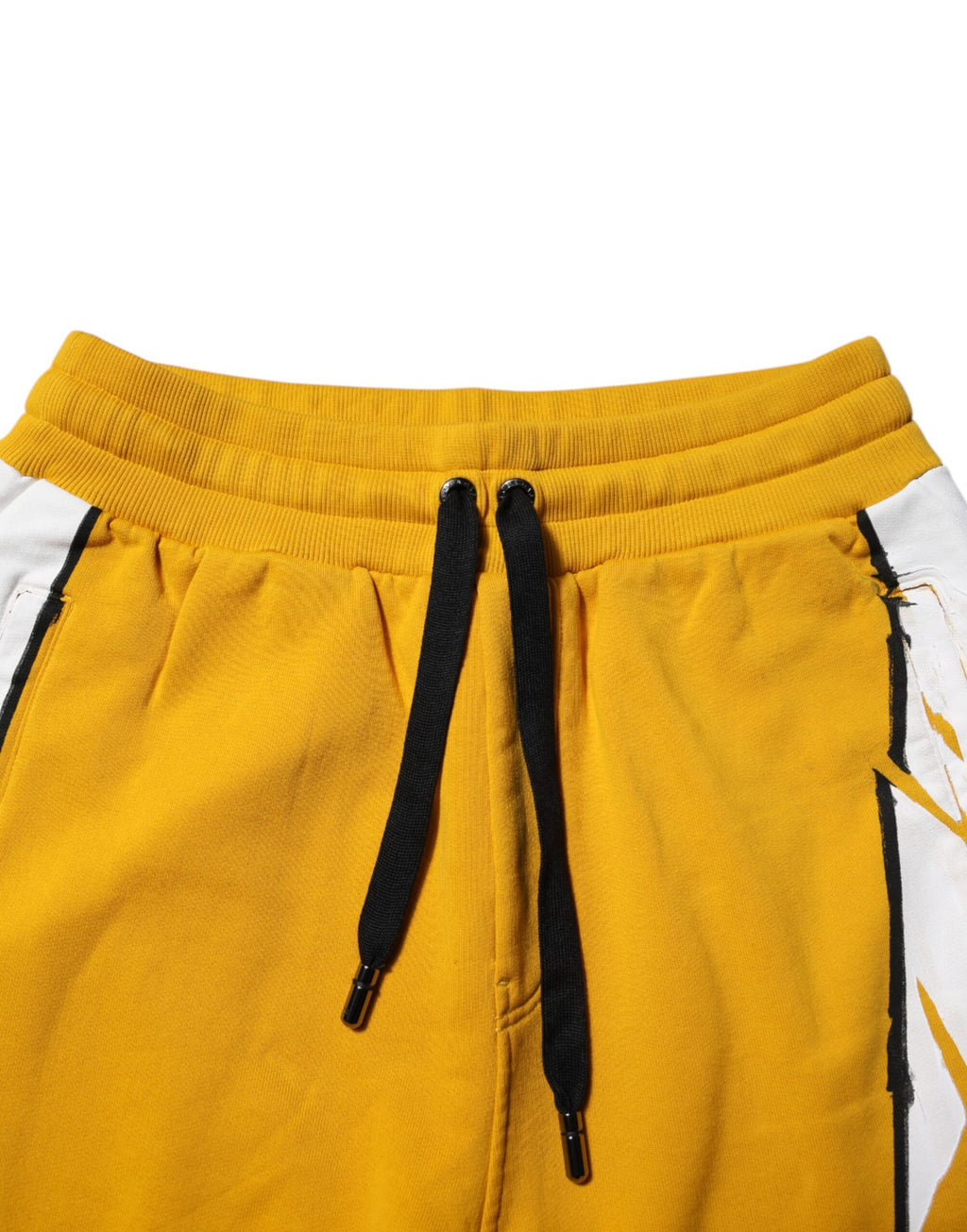 Yellow Cotton Printed Sweatpants Jogger Pants