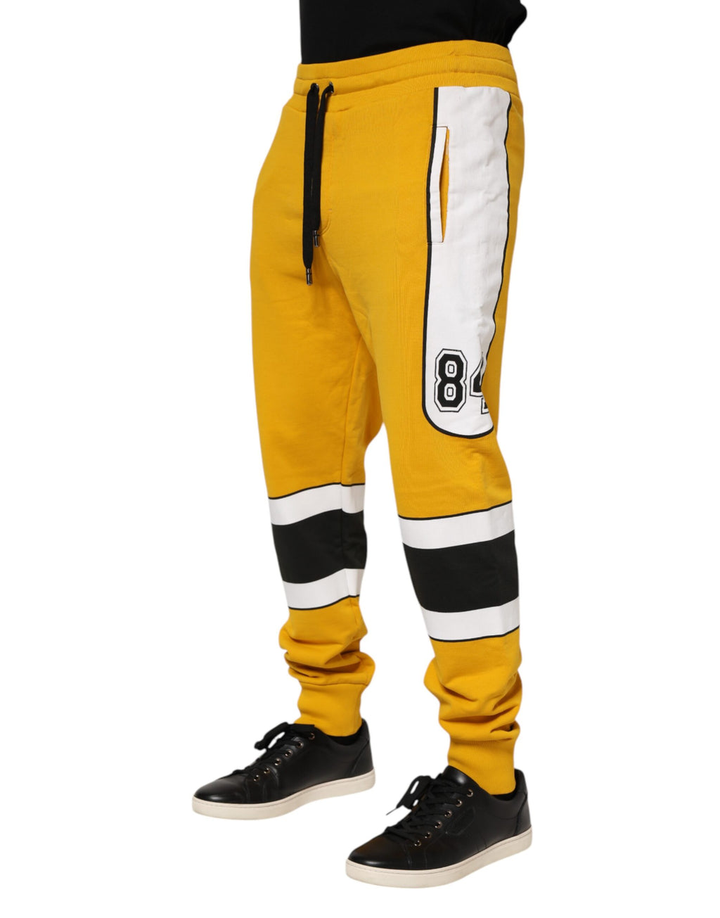 Yellow 100% Cotton Sweatpants Jogger Pants
