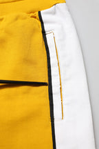 Yellow Cotton Logo Sweatpants Jogger Pants