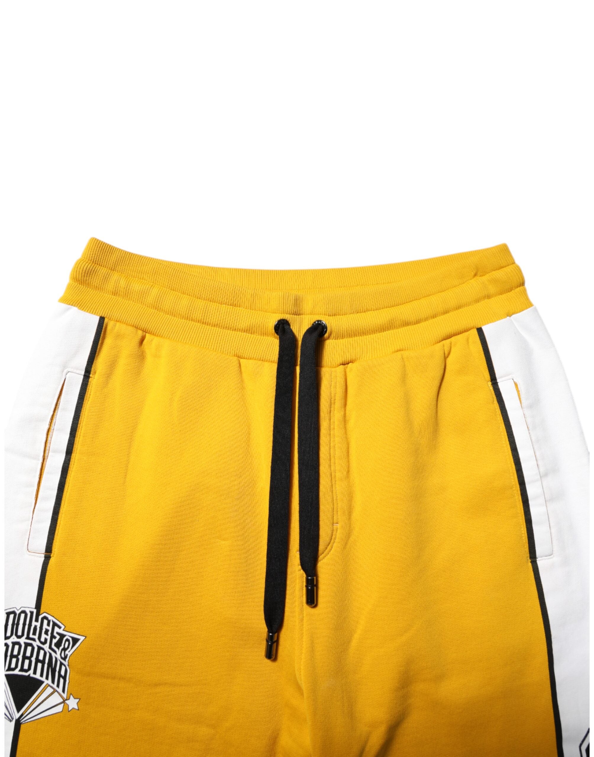 Yellow Cotton Jogger Skinny Sweatpants Pants
