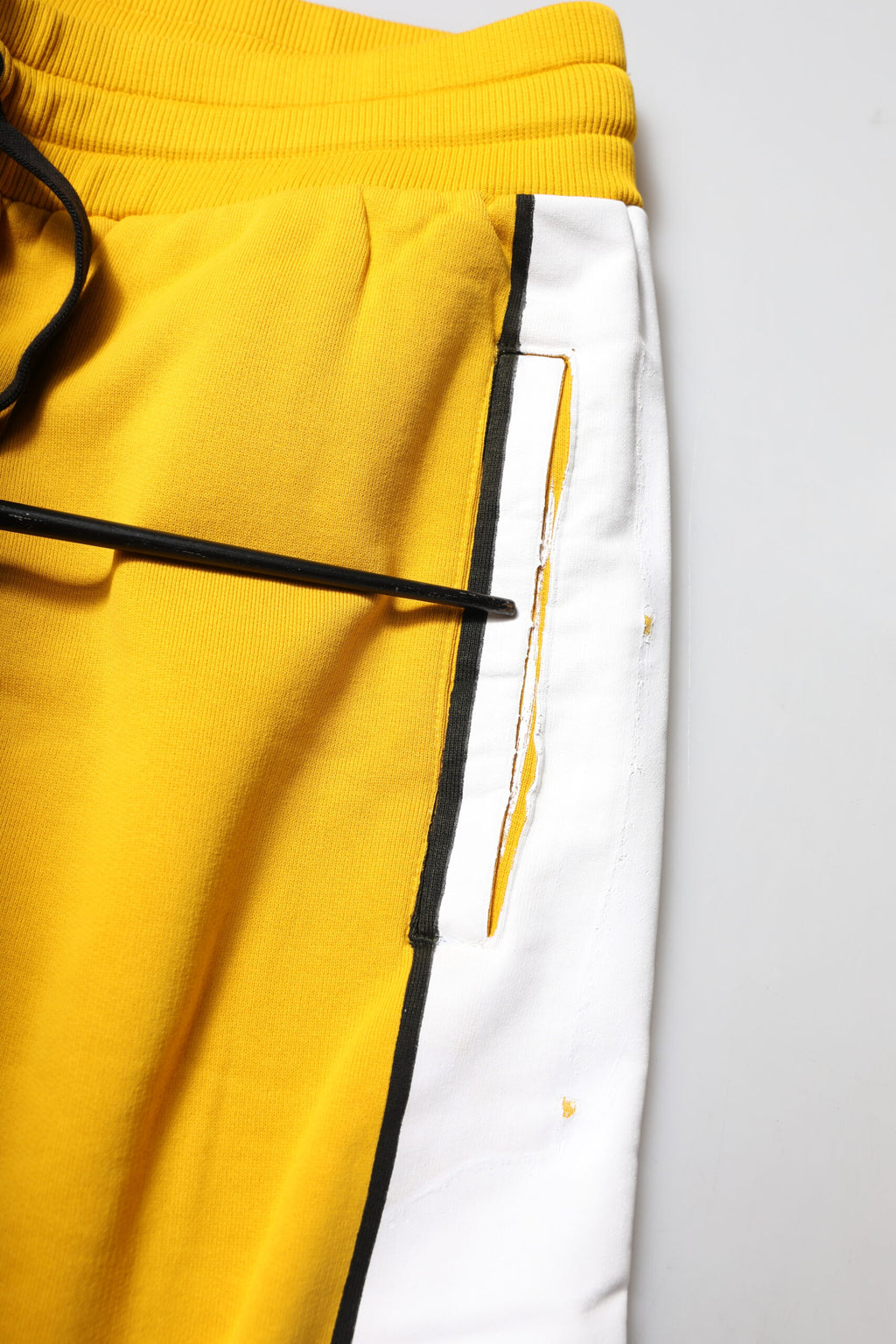 Yellow Cotton Print Jogger Sweatpants Pants