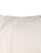 Ivory Viscose Sheath Knee Length Dress