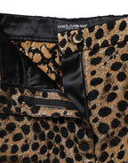 Brown Leopard High Waisted Hot Pants Shorts