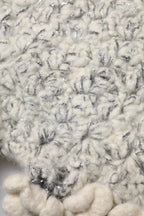 Metallic Bouclé Knit Cashmere Ruffled Shorts