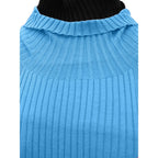Blue Cotton Casual Dress
