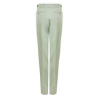 Green Viscose Chino Pants