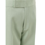 Green Viscose Chino Pants