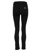 Black Cotton Logo Skinny MidWaist Denim Jeans
