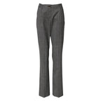 Gray Checkered High Waist Flared Pants