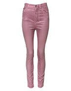 Pink GRACE High Waisted Skinny Denim Jeans