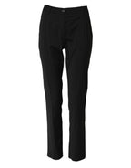 Black STAFF Mid Waist Tapered Pants